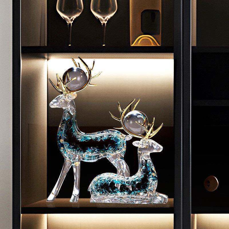 2026新款鹿摆件轻奢玄关客厅酒柜电视柜办公室装饰品创意家居水ァ