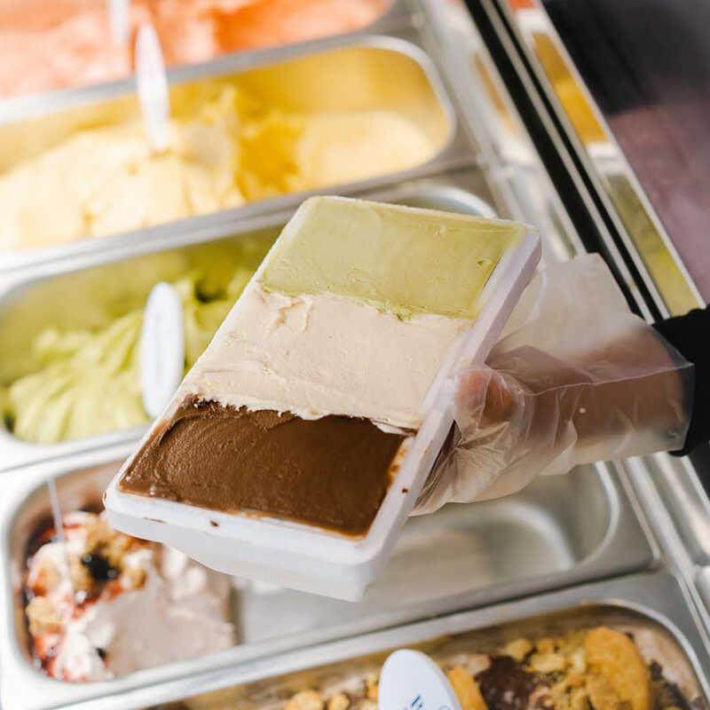 gelato冰淇淋打包盒食品级意大利意式硬质冰激凌保温盒外卖泡沫盒 - 实物图