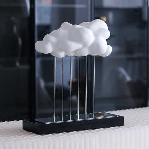 现代简约抽象云朵雕塑摆件样板间酒店展厅书房书柜高档艺术装饰品