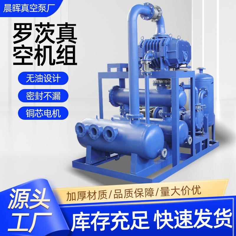 罗茨真空机组设备多规格真空泵机组化工食品医院印刷等用真空机组