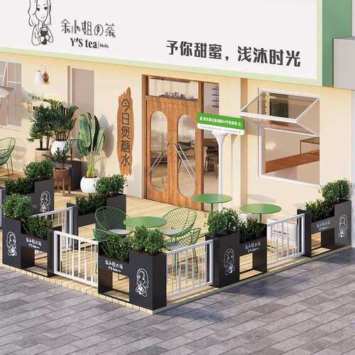 户外市政创意围栏花箱组合餐厅酒吧外摆室外商业街广场隔断花坛