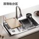 304不锈钢加厚家用厨房水槽拉丝无压纹洗菜洗碗池双槽改单槽