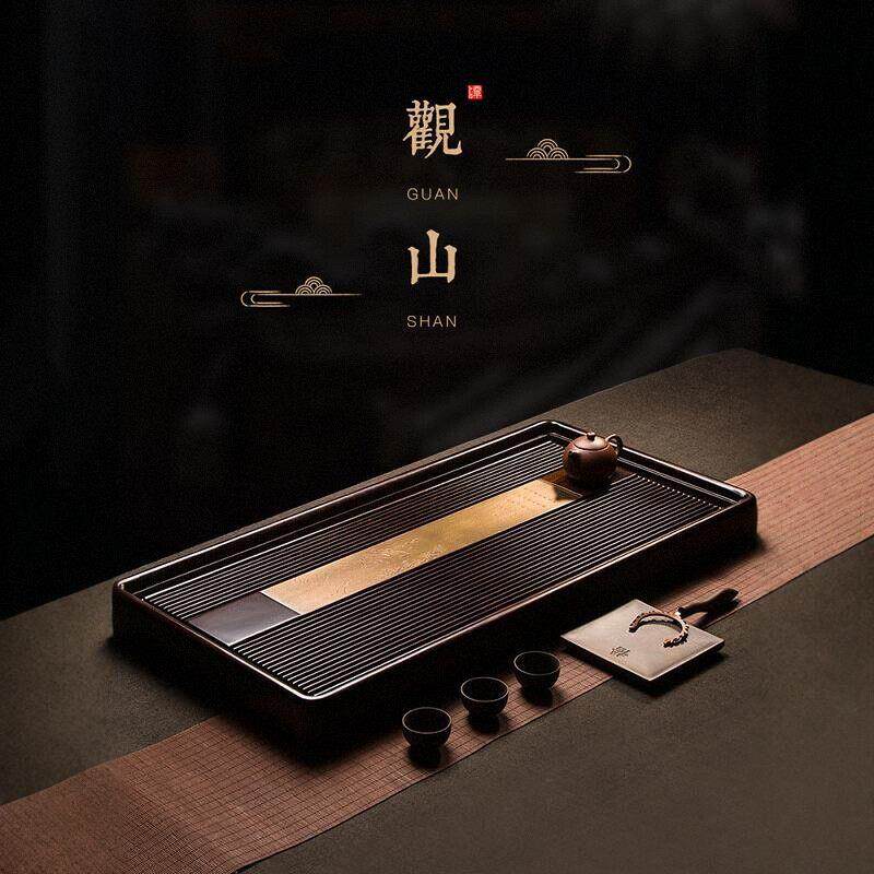 黑檀木天然电木茶盘整块高端功夫原木客厅家用高档纯实木精品茶海
