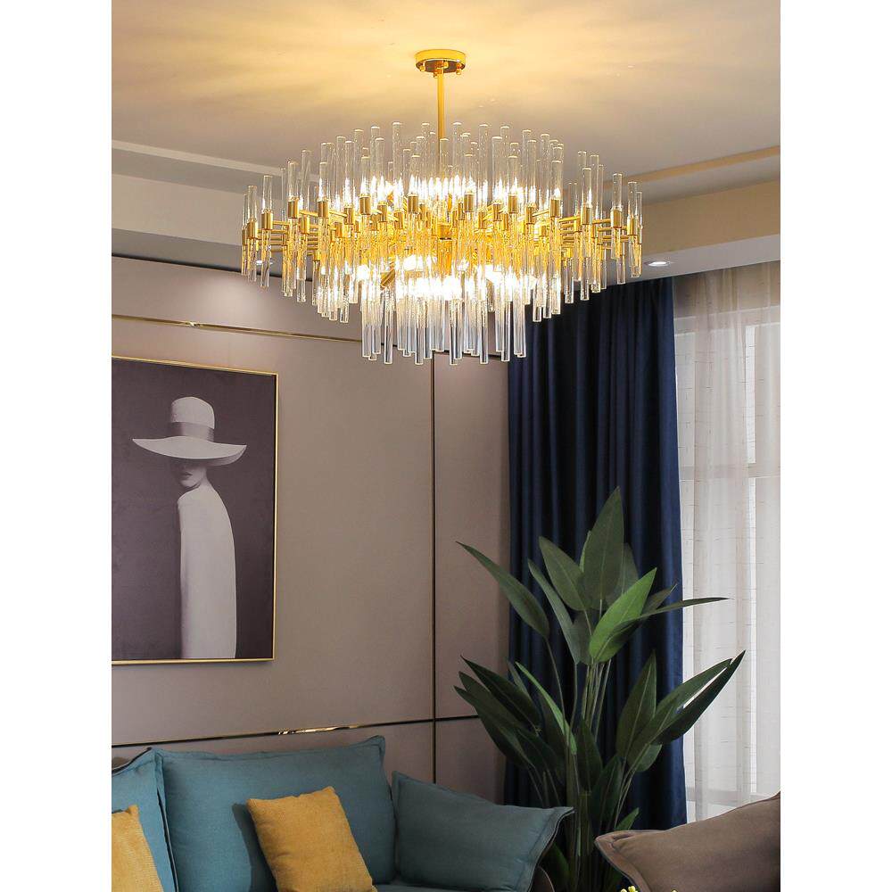 吊灯轻奢客厅灯简约餐厅卧室灯高档奢华别墅大气灯具现代水晶灯饰