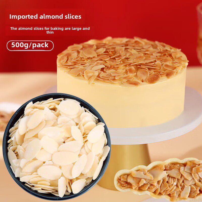 新的去皮生杏仁片500g烘焙杏仁脆饼饼干糯米船瓦材料