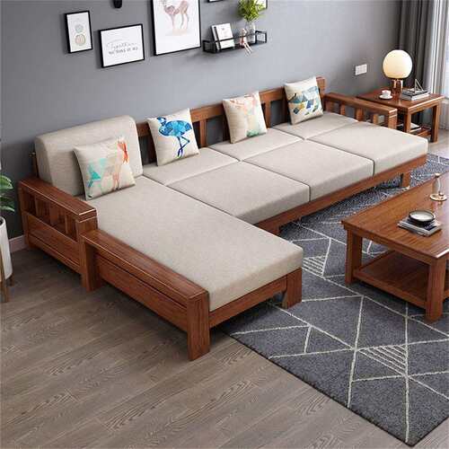 2穆实木沙发1++3w沙发客厅组合小908沙发户型现代中式约简家用布