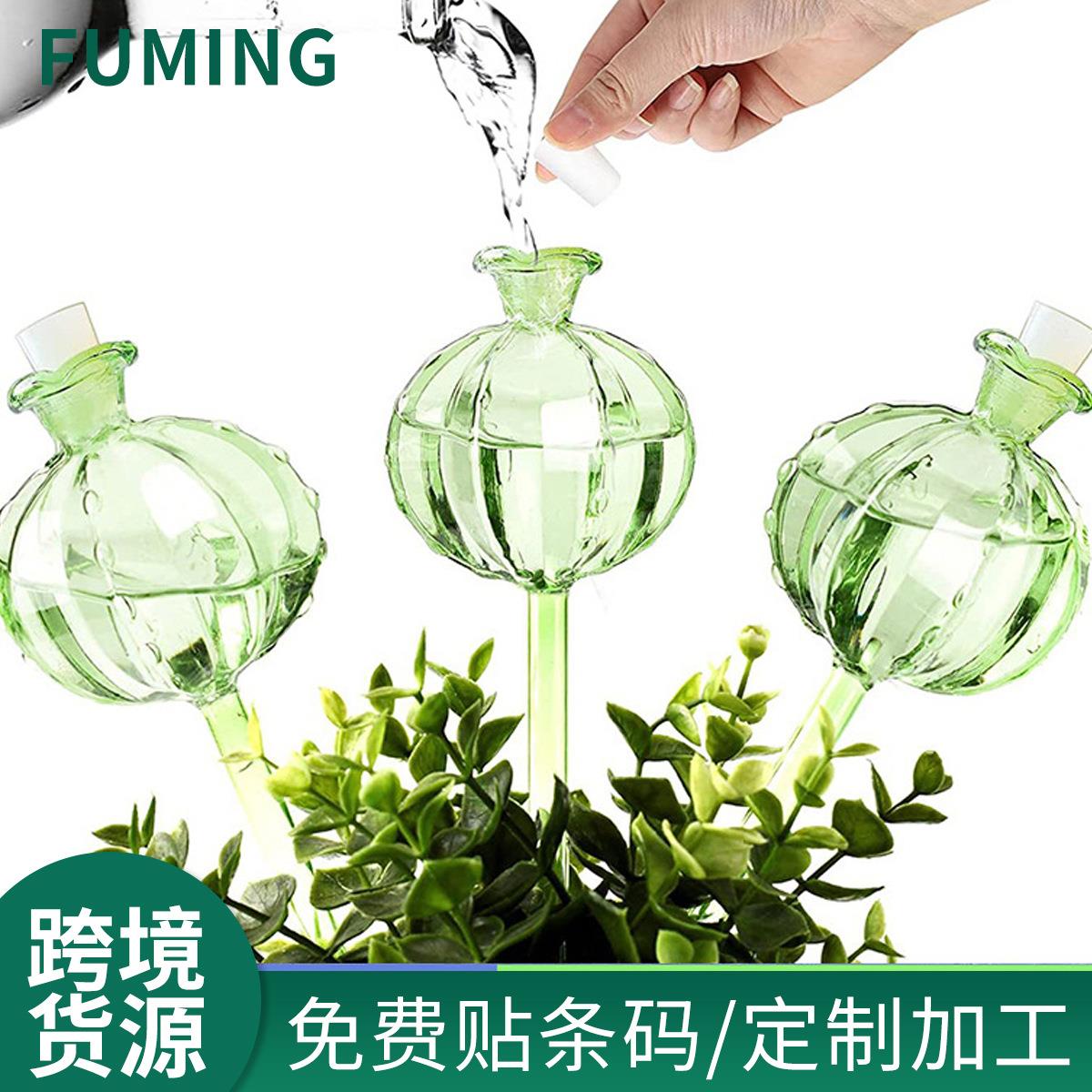 仙人球玻璃懒人浇花器绿植自动浇花器家用滴灌渗水盆栽跨境货源