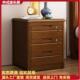 带锁三抽实木中式 卧室家用简约现代轻奢床边储物柜 床头柜整装