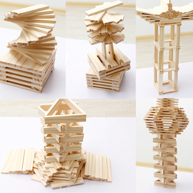 创意积木100片叠叠高儿童益智力玩具拼装幼儿园建构区材料玩具