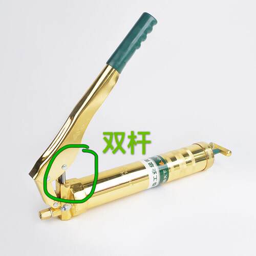 新款直销毛毛虫电镀高压900CC黄油枪 拉杆式双压杆手动注油器黄油