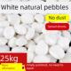 25kg白色天然鹅卵石庭院铺路小白石景观园林白石