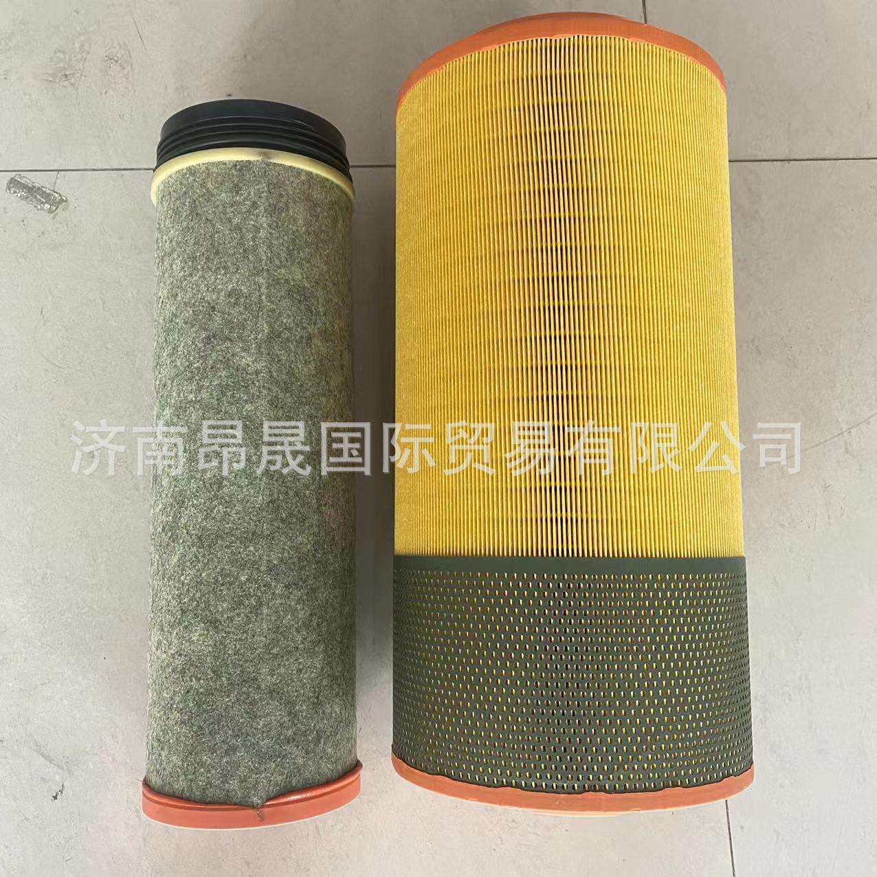 供应重汽豪沃TX国六 配件WG9X25190061/62空气滤芯K2652 外贸出口