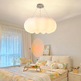 网红云朵灯北欧简约创意餐厅服装 店灯具儿童房间卧室南瓜led吊灯