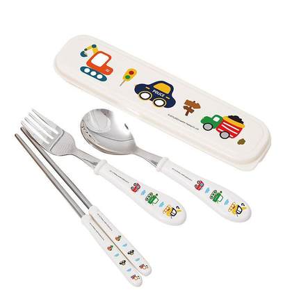 学生纳316不锈钢SXF筷收子勺套装儿童餐具上学吃饭便携叉防烫勺