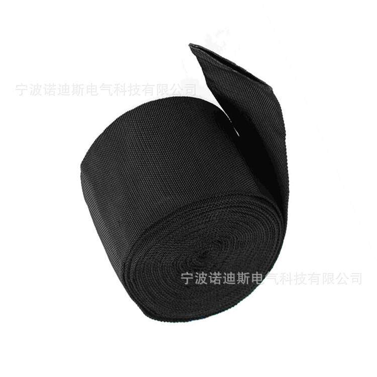 尼龙空心纺织套管液压油管气管保护套阻燃耐磨纺织布套 黑色/50米