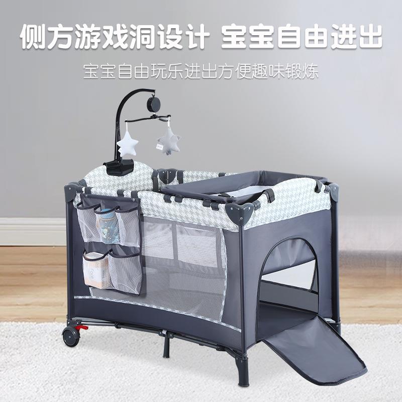 佐致（收可可折叠婴儿床多功能床边床床便童携式贝游戏宝宝尿布台
