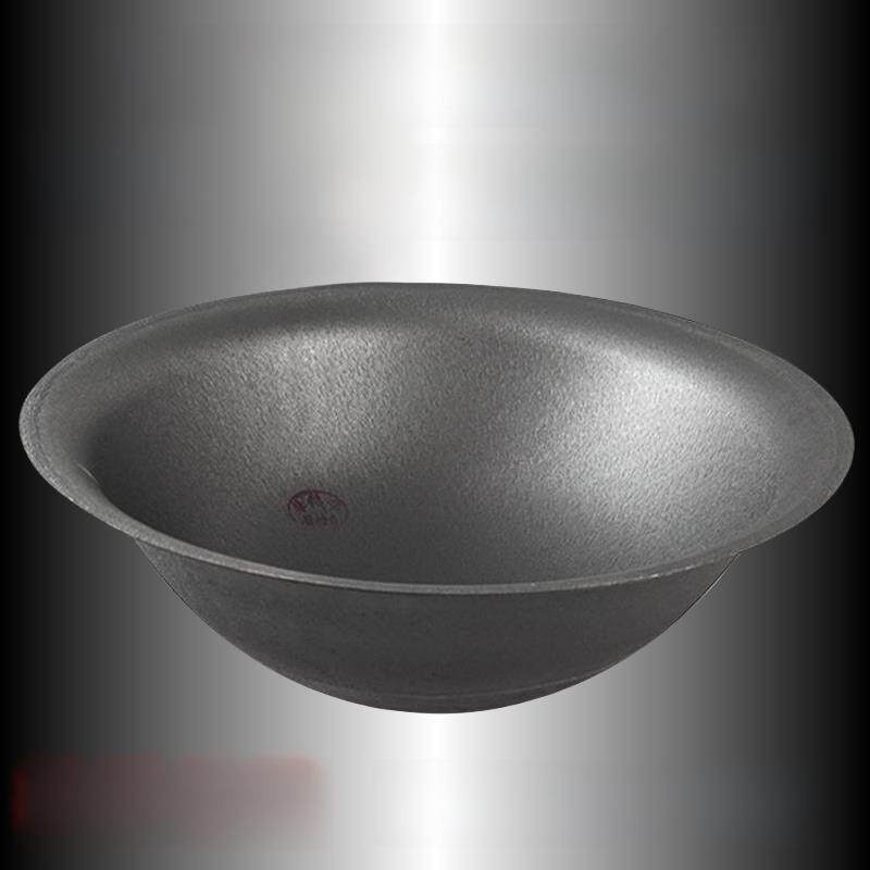 柴火灶老式铸铁锅加厚翻边食品级生铁精抛锅家用商用特大号无涂层
