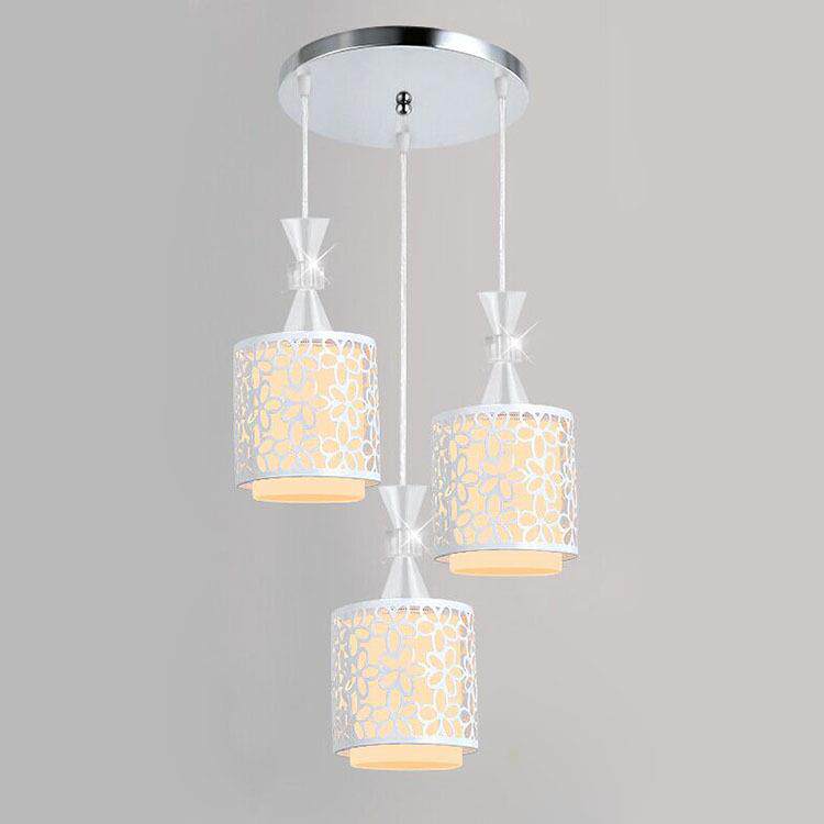 现代简约餐厅吊灯三头创意个性田园led吧台饭厅灯铝丝吊灯具