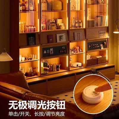 现代实木组合柜卡座柜一体墙INU樱书木储物柜去客整厅化书柜展桃