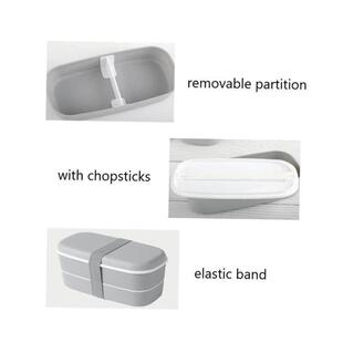 For Bento 2Layer Box Outdoor Plastic Portable Lunch Kids