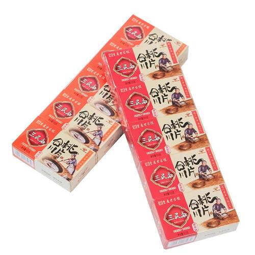 包邮重庆特产合川三民斋桃片小吃零食休闲食品经典云片糕100gx5