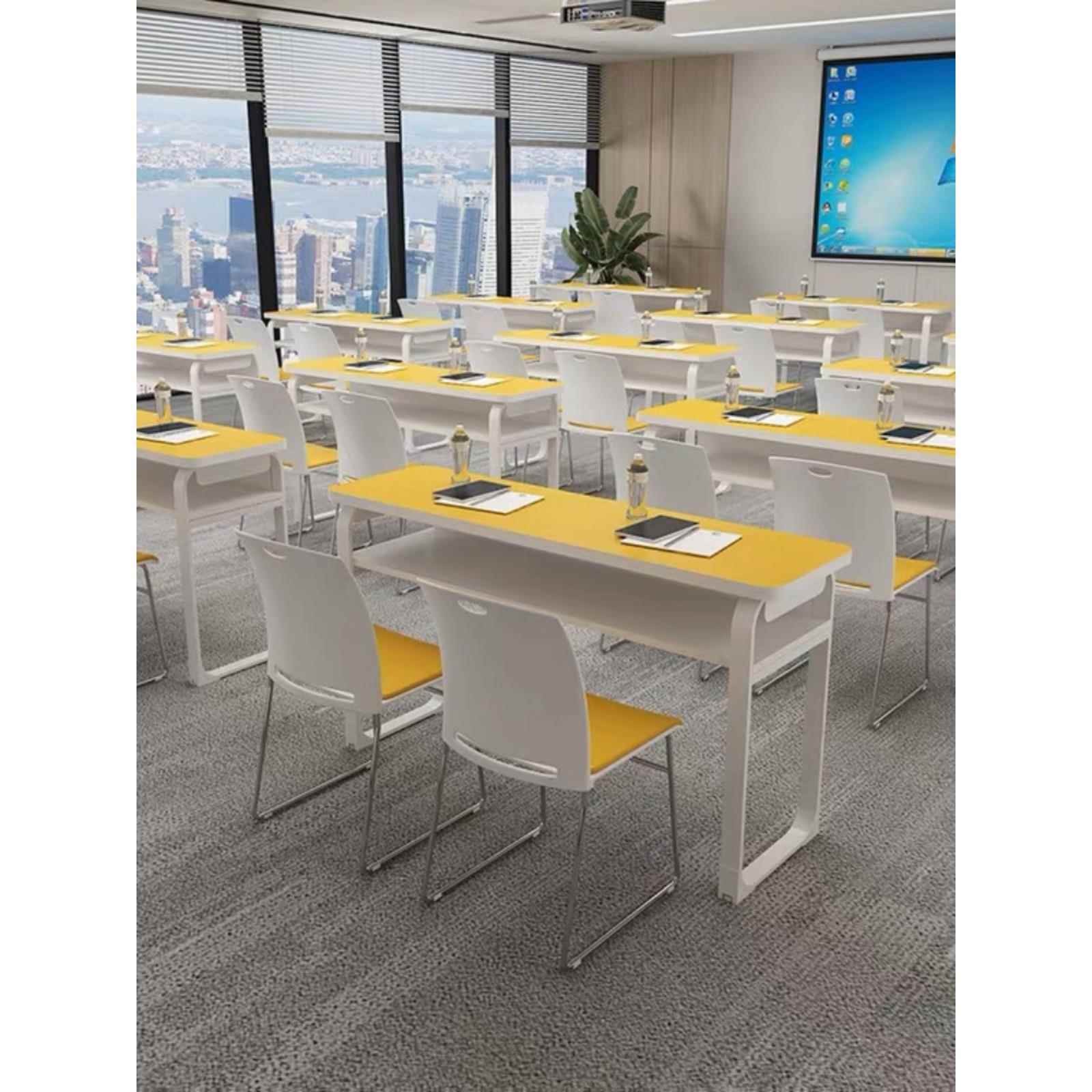 需定制教育机构培训桌员工双人位中小学生桌椅组合办公会议桌长条