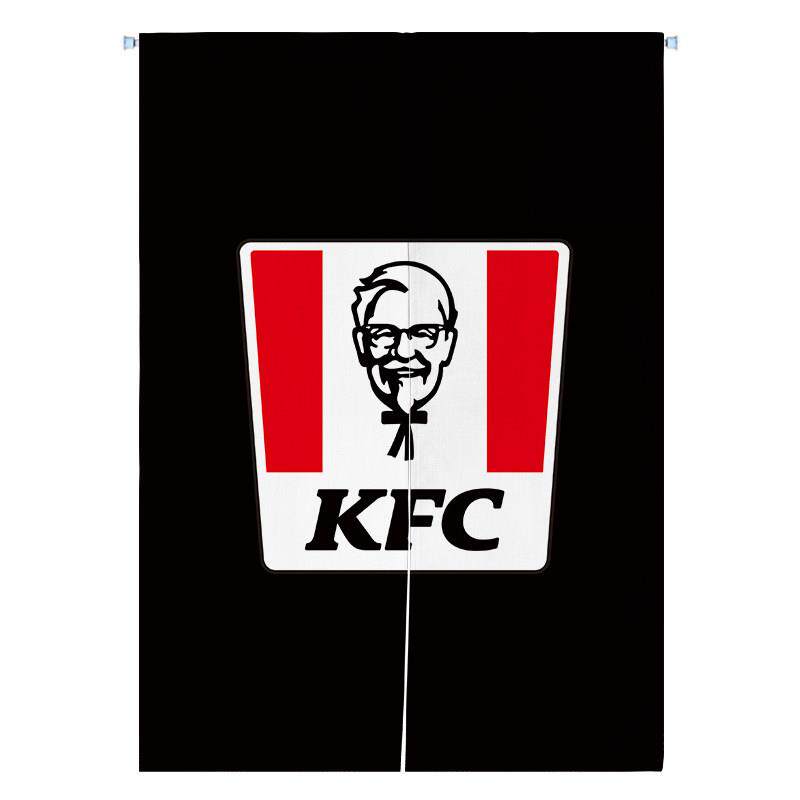 定制汉堡店炸鸡店肯德基厨房门帘饭店饭厅K咖啡挂帘披萨布艺帘子