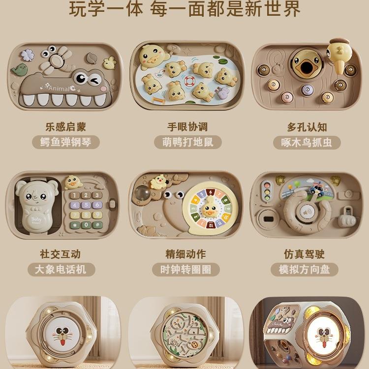 婴儿手拍86130014鼓多面一拍拍六鼓-个月儿童早体教面宝宝体玩具