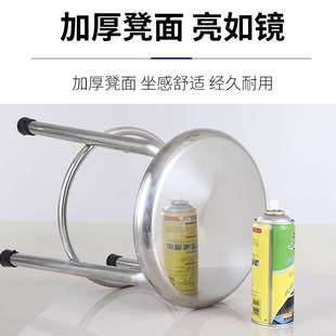 加厚不锈钢圆凳子家用高脚凳吧台椅学校实验室防静电流水线工作凳