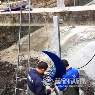 污水站潜水推流器浆池推进器耦合现场安装水下搅拌机LFP5.5/1800