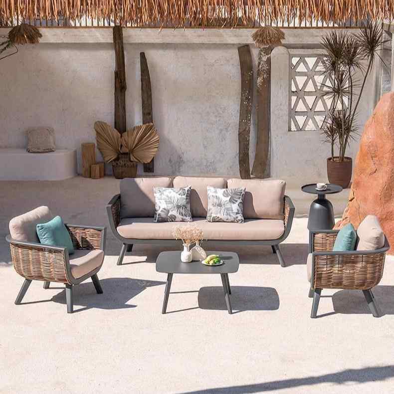 户外2沙发花庭别墅防水防晒椅室院外园铝合金藤家用藤编沙发组合,住宅家具,户外沙发,淘宝优惠券,粉丝福利购,淘宝优惠卷