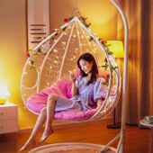 椅吊篮藤JPW椅千阳台室内摇椅成人家秋用庭吊院懒鸟巢双人户外人