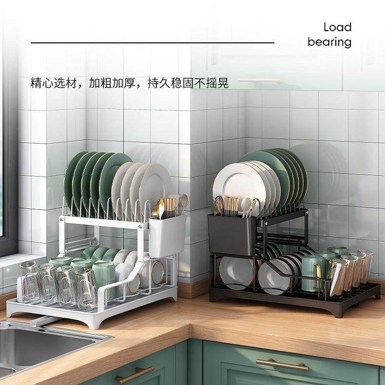 厨房碗碟收纳架沥水架筷盒放碗架碗筷水杯收纳架可拆卸导水式水盘,厨房/烹饪用具,抹布架/厨房清洁收纳架,淘宝优惠券,粉丝福利购,淘宝优惠卷