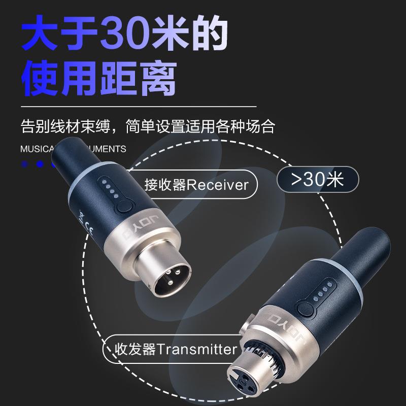 JOYO卓乐MW-1充电无线麦克风系统话筒便携发射接收器卡农接口乐器