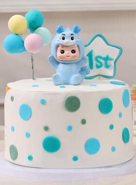生肖龙宝宝树脂摆件生日烘焙蛋糕摆件甜品台装饰淘宝赠品跨境直供