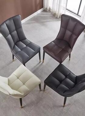 软HUM包椅餐椅现代简约皮质舒家酒适加厚书桌椅用餐厅店洽谈高靠