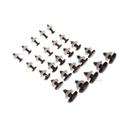 40/20 PCS Plastic Safety Eyes Nose with Gasket Oval