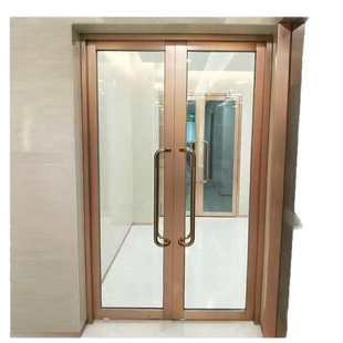 304不锈钢拉丝双开大玻璃防火门生产厂甲乙级烤漆单开防火玻璃门