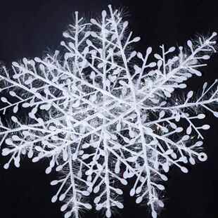 圣诞节装饰品雪花片雪花串挂件圣诞树套餐花环小配件圣诞橱窗布置