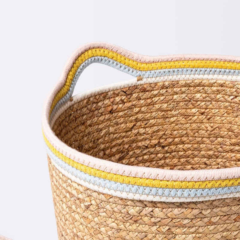 脏草编收纳批发藤编水葫芦包套盆栽草尿布篮篮子绿衣花盆植可降解