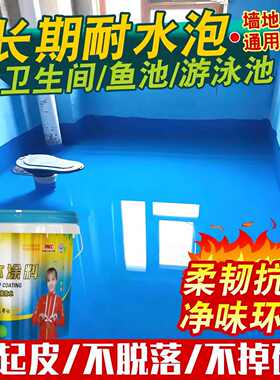 水泥基聚合物屋顶鱼池专用防漏胶补漏材料JS防水材料水性防水涂料