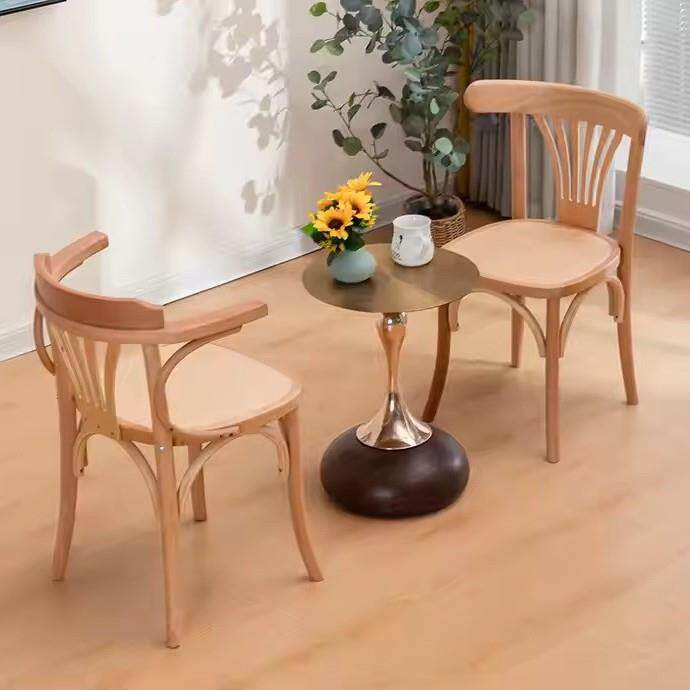复古实木椅子中古咖啡店甜品店桌椅组合TON56号家用餐椅卡座北欧