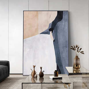 现代简约莫兰迪色客厅沙发背景墙挂画大幅落地画大尺寸抽象装饰画