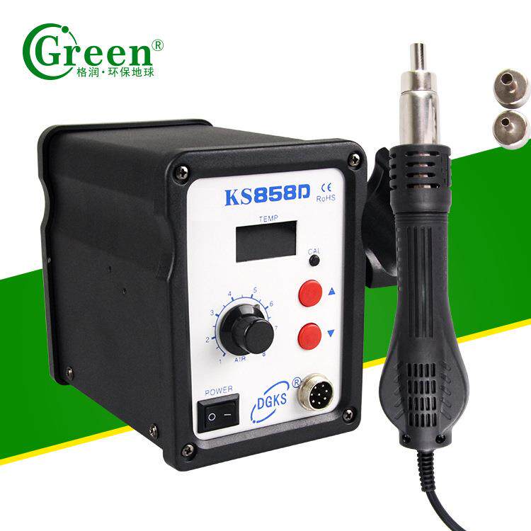 格润858d数显台式热风枪拆焊台二合一数显热风可调恒温防静电焊台