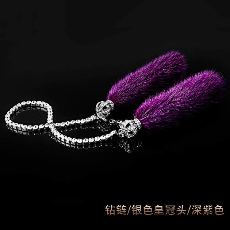 正品进口水貂毛汽载车挂车饰内吊饰后视镜高级车挂饰品车件上装吊