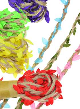 森系麻绳DIY仿真麻绳藤条树叶幼儿园手工绑花带新款包装绳子