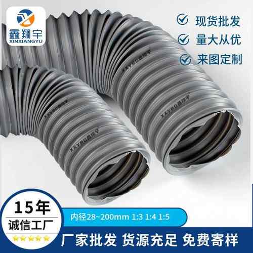 PP折叠风管万向伸缩钢丝通风耐高温焊锡排烟烘被机风管定型伸缩管