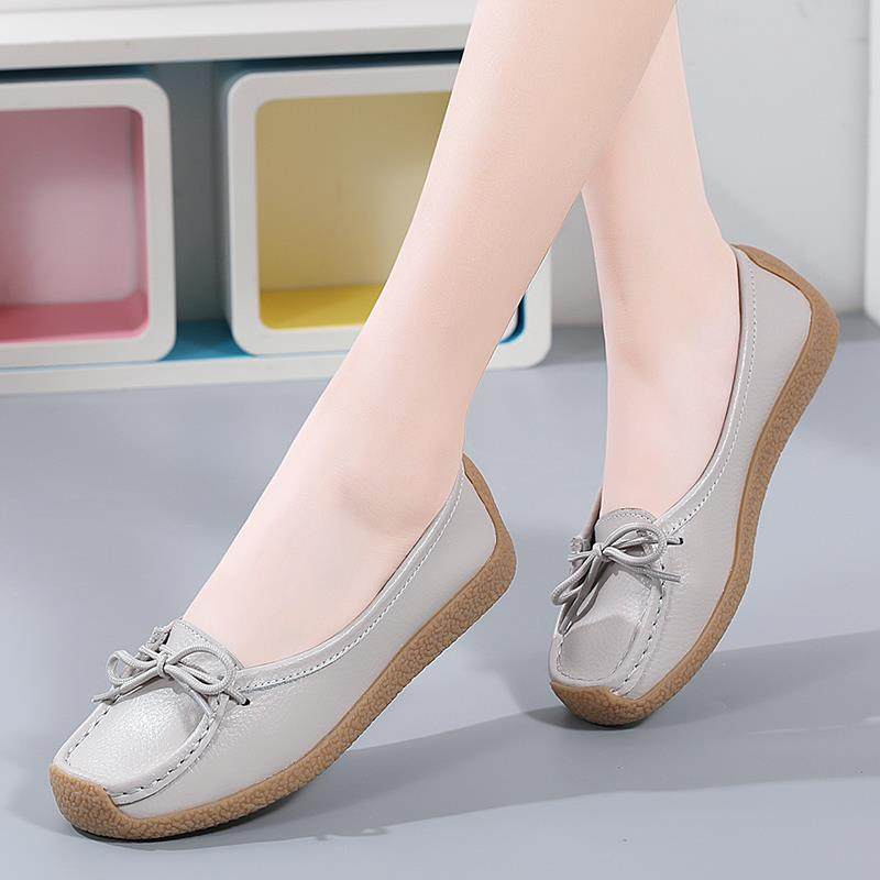 单鞋女2026新款春秋女鞋平底鞋百搭浅口豆豆鞋软底防滑妈妈0123e,女鞋,乐福鞋（豆豆鞋）,淘宝优惠券,粉丝福利购,淘宝优惠卷