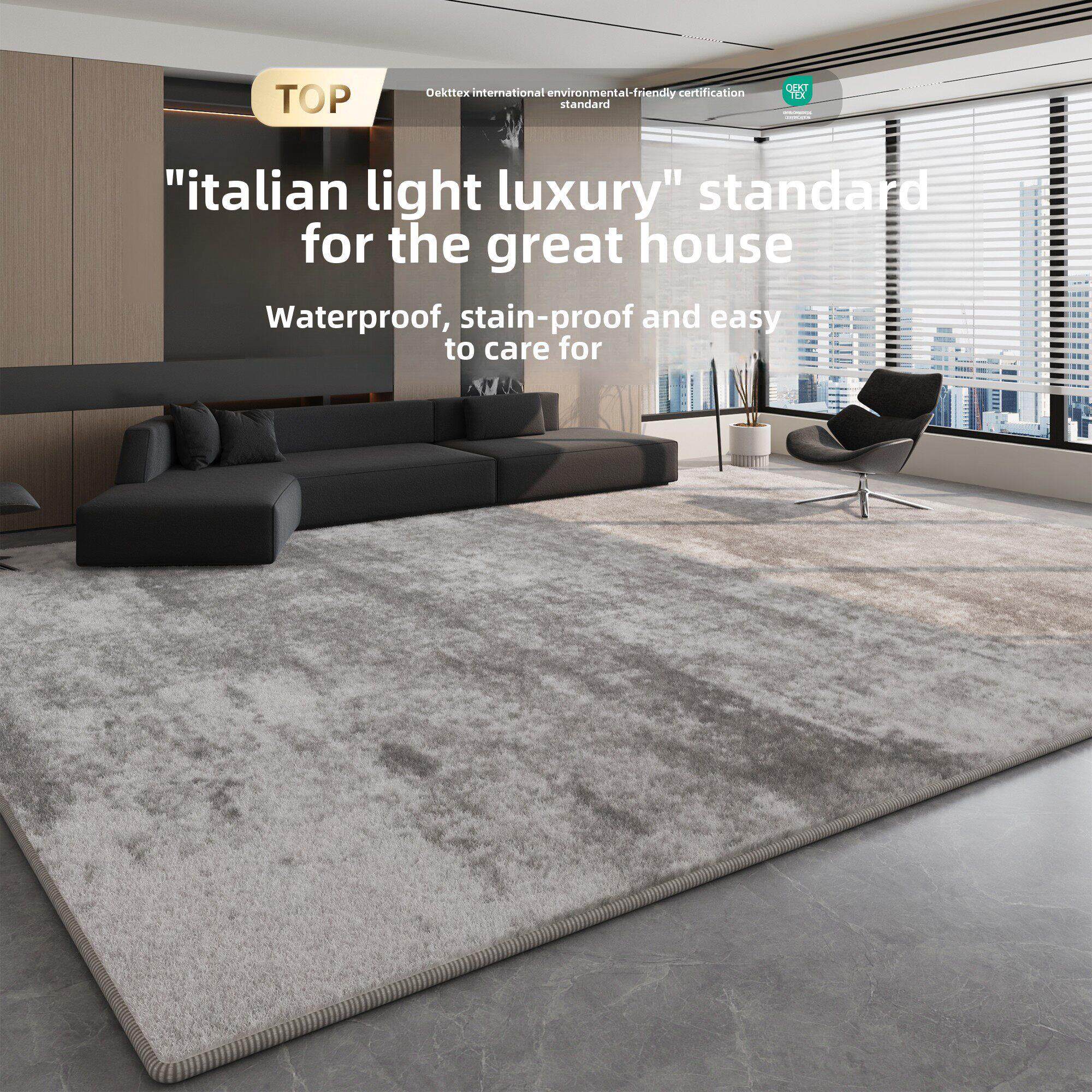 意大利地毯客厅2025新的可访问的豪华高端彷羊绒地板垫现代简单的