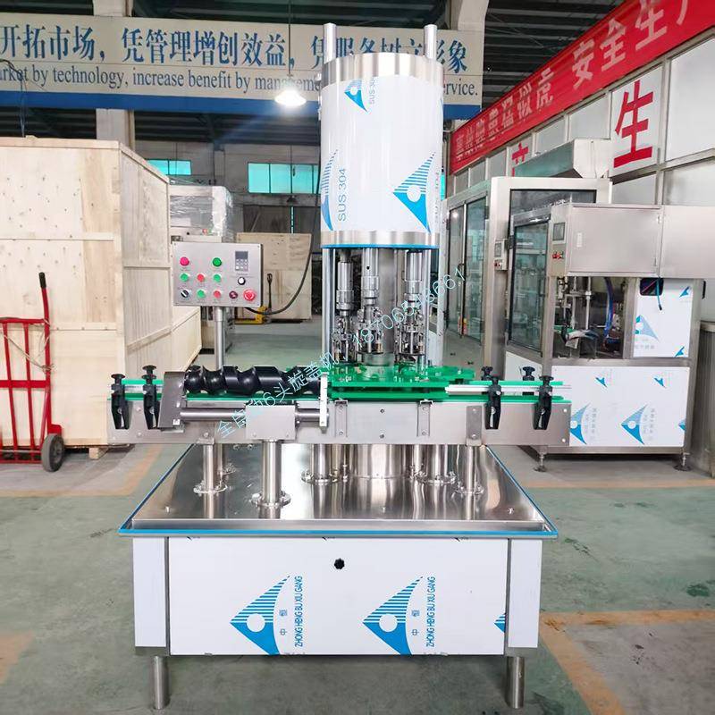 全自动6头旋盖机 铝质盖旋螺纹封底 白酒瓶封口机 4头铝盖轧盖机